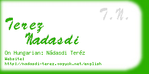 terez nadasdi business card